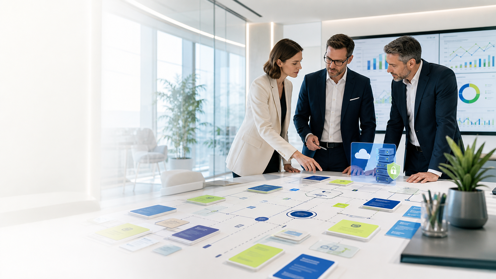 Helle AI-Consulting-Szene fuer KI-Beratung und Prozessautomatisierung in deutschen Unternehmen